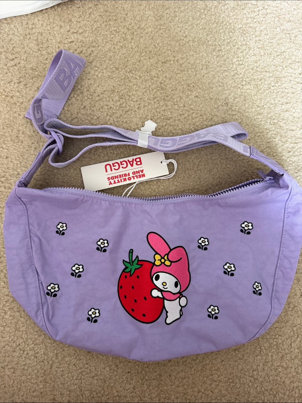 Hello kitty and friends baggu standard my melody baggu medium crescent bag NWT